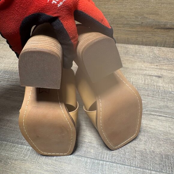 Marc Fisher LTD Barli Tan Leather Slide Heel Shoes Women's Size 7.5 - Picture 4 of 6